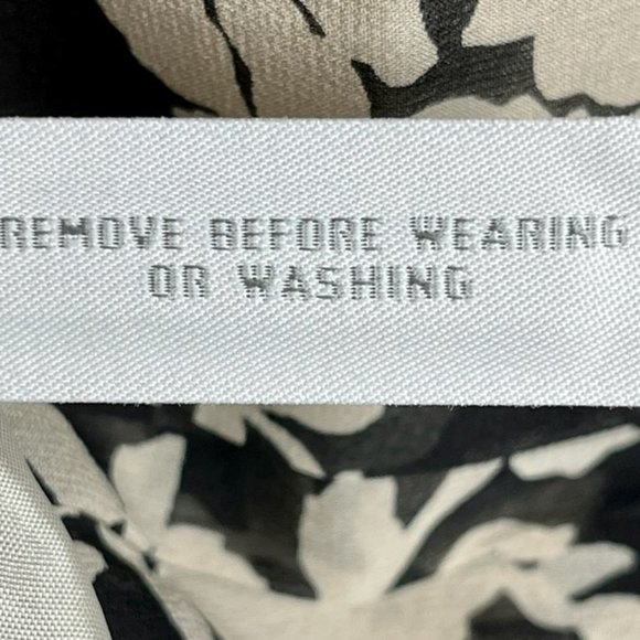 Ann Taylor Floral Black/Tan Silk Slip Dress w/Tuck and Knot Details - 6 - Picture 9 of 11